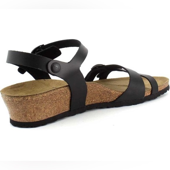 Wedges Sandals Papillo Sandals black faux leather upper strappy sandals EU 40 - Picture 5 of 5